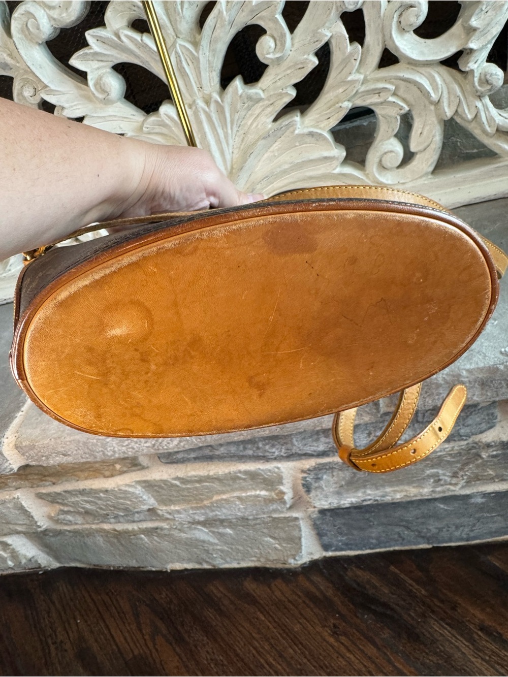 Vintage Louis Vuitton Drouot Monogram Canvas Crossbody with Tan Strap - Picture 5 of 8